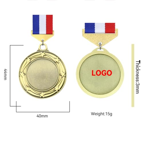 SM SunniMix 3 medalhas de ouro, prata e bronze com fitas, medalhas de vencedor de liga de zinco, med