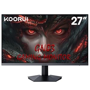 KOORUI 27″ 1440P QHD HDR Gaming Monitor (GN03) – 2K (2560 x 1440), 170Hz (Supports 144Hz), 1ms (MPRT) Response Time, FreeSync Premium, G-SYNC Compatible, DisplayPort, HDMI
