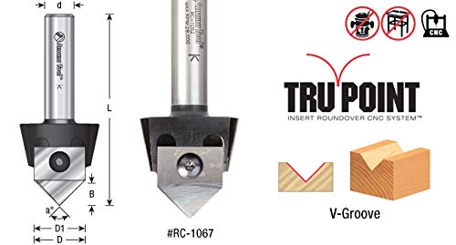 Outil Amana Tool RC-1055 plaquette réversible à coupe nette - 4