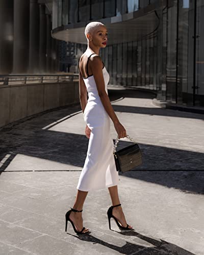 The Drop Women's White Bodycon Dress With Sweetheart Neckline By @Signedblake, M #TOP2