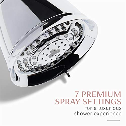 T3 Source Showerhead | Adjustable Chrome Shower Head With Chlorine Filter | Copper, Zinc, And Calcium Water Mineral Filter Reduces Free Chlorine And Hydrogen Sulfide #TOP3