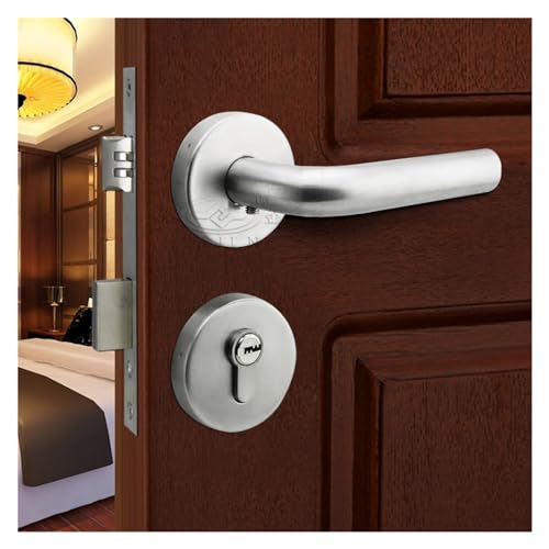 Cerradura de acero inoxidable 304 con doble curva para puerta interior de madera 4