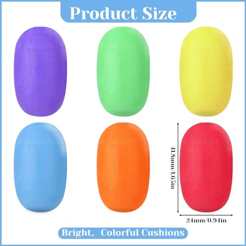 6 Pcs Kids Adults Foam Egg Pen Grips - Writing Practice Pencil Holder Cushion Grip for Handwriting Drawing - Ergonomic Right or Left Handed Use