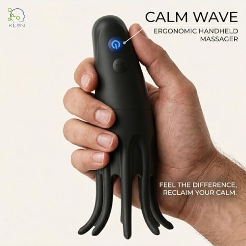 Image of KLEN Electric Massager Machine For Men Stress Relief - Full Body Pain Handheld Waterproof Wireless Portable Vibration Massage Device Muscle Relaxation & Self Use