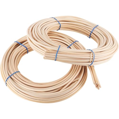 KOHAND 2 Pack 0.2 Inch 65 Feet Round Reed Spline,Chair