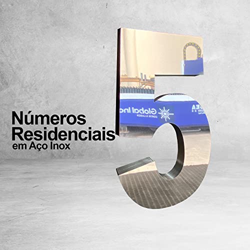 Números Inox Residencial Casa, Corte a laser aço 430! (25CM)