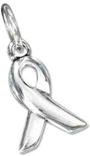 Cinta de concientización sobre el cáncer, dije de cáncer, hermoso color plateado, sin plomo, níquel ni cadmio, Metal