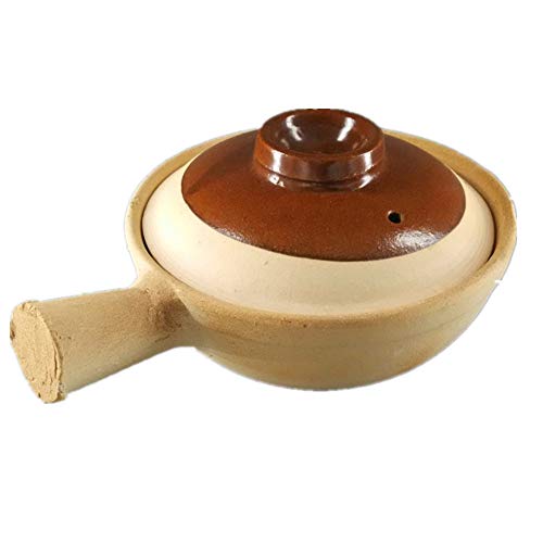 XICHENGSHIDAI Klassische alte Kasserolle Claypot Reiskeramikschale altmodische Guangdong Tontopf Haushalts-Kasserolle mit Einzelgriff Cover