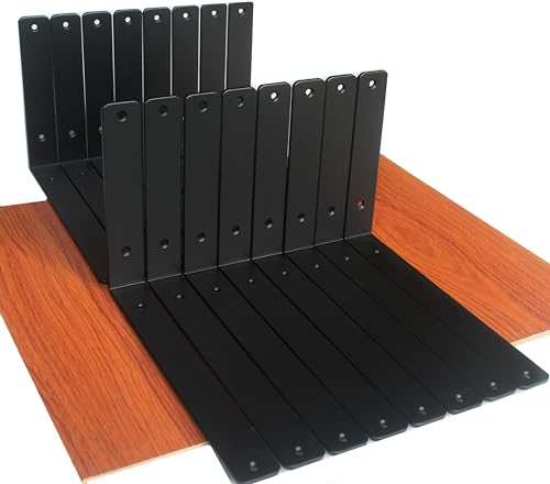 16-pack L12 x H8 x W1.5in metal shelf brackets