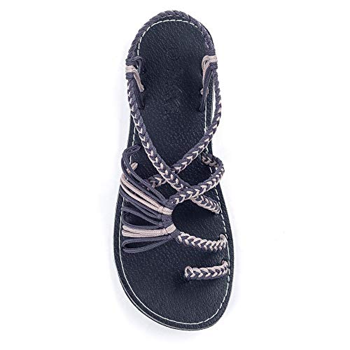 Image of Plaka Flat Sandals for Women Palm Leaf