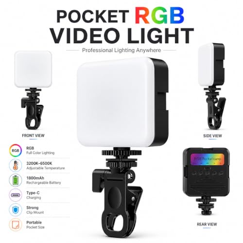 SOLVIRA LED Pocket Video Light with Clip, 1800mAh - Image 3