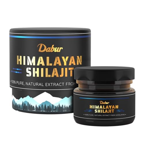 Image of Dabur Himalayan Shilajit Resin - 15g | 250mg per Serving | Boosts Strength, Stamina & Muscle Growth | Shilajit for men |100% Ayurvedic Grade A Shilajit Sourced from the Himalayas (Up to 19,000 ft)