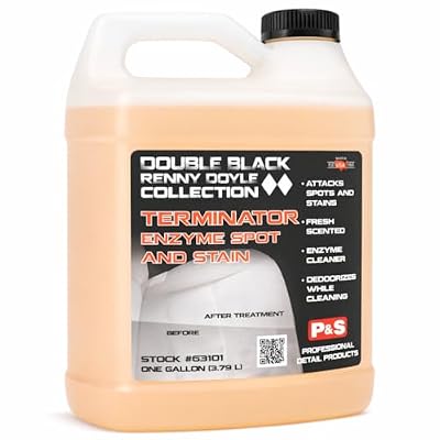 P & S PROFESSIONAL DETAIL PRODUCTS Terminator Enzyme Spot & Stain Remover – Professional Upholstery & Carpet Cleaner, Eliminates Grease, Dirt, Protein-Based Stains, Fresh Scent - 1 Gallon
