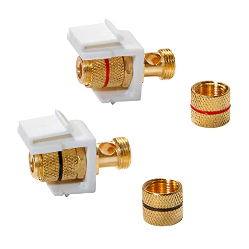 image for UVOOI Banana Jack Binding Post Keystone Jack Inserts Connector for Spe