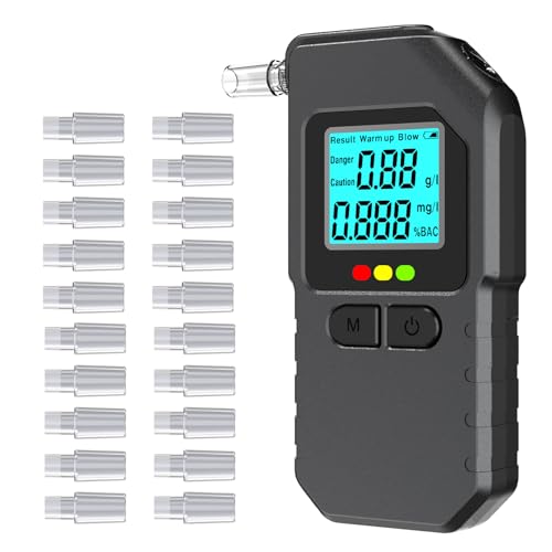 Sturdicasa Breathalyser Alcohol Tester Dual Sensor Digital Breathalyzer with LCD Display (Black)