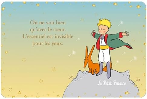 Kiub Postal Principito en Traje de Gala con el Zorro (15x10cm)