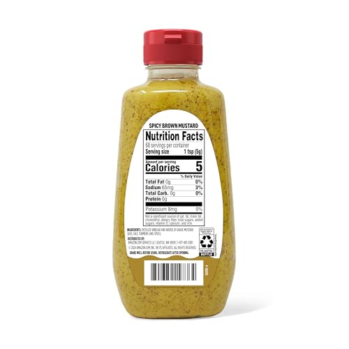 Image of Amazon Grocery, Spicy Brown Mustard, 12 Oz (Previously Happy Belly, Packaging May Vary)