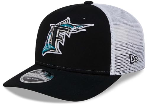 New Era Florida Marlins Trucker 9Seventy Snapback Adjustable Hat Blue