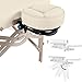 EarthLite Premium Portable Massage Table Package Spirit - Spa-Level Comfort, Deluxe Cushioning incl. Flex-Rest Face Cradle & Strata Face Pillow, Carry Case (30/32” x 73”) - Made in USA, Vanilla