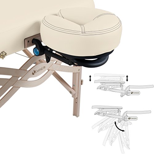 Image of EARTHLITE Premium Portable Massage Table Package SPIRIT - Spa-Level Comfort, Deluxe Cushioning incl. Flex-Rest Face Cradle & Strata Face Pillow, Carry Case (30 /32 inch x 73 inch) - Made in USA