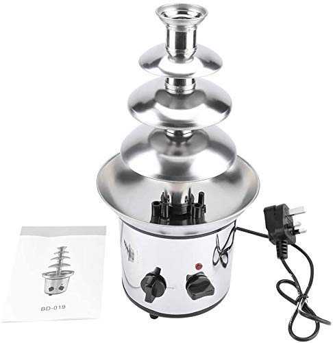 4 Tier Chocolate Fountain Machine, 170W Electric Chocolate Melting Fountain Nostalgia Machine, Large Chocolate Melting Fondue Maker, Universal 220V Chocolate Melting Machine for Party Banquet - Image 8