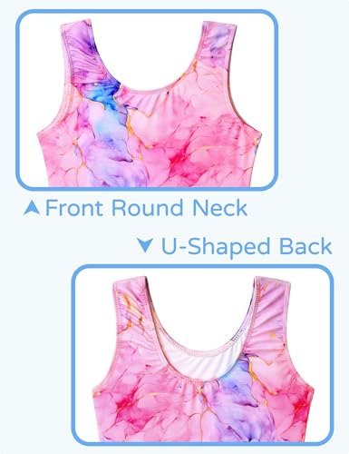 Snowheart Girls Bathing Suit Toddler Swimsuit Girl Hawaiian Floral Ruffle One-Piece Breathable Swimwear 4-10T3