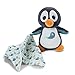 NICI 48040 Schmusetier 3D Pinguin Watschili 13cm mit Mulltuch, GRAU
