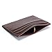 GintaXen Slim Genuine Leather Credit Card Holder Front Pocket Wallet with RFID Blocking - Brown