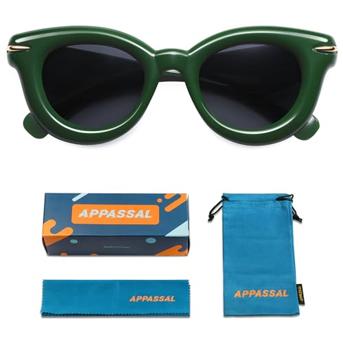 Cute Round Sunglasses for Women Men Trendy Chunky Thick Inflated Shades AP3695
