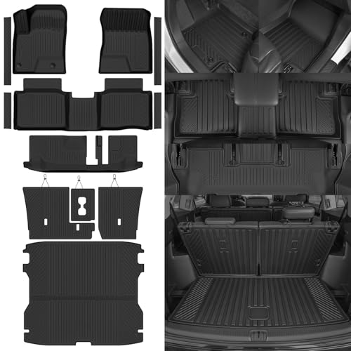 NQOQN Custom Fit Floor Mats for 2027 Nissan Rogue 7 Seats PHEV