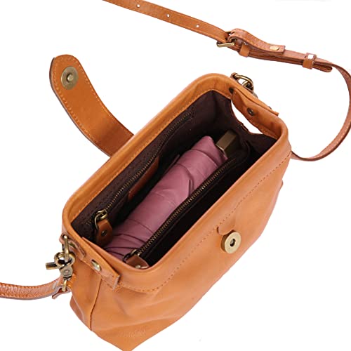 Yohora Women's Genuine Leather Shoulder Bag Retro Crossbody Purse with Adjustable Straps Clutch Messenger Wallet for Travel4