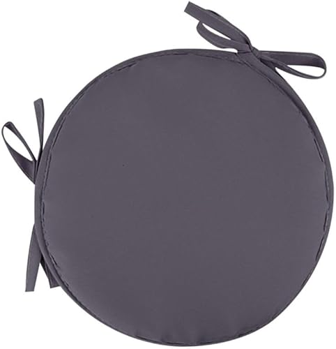 Miniatura 4 de Womenyiaor Juego de 2 cojines redondos para sillas de bistró para interiores y exteriores, cojines para sillas de bistró con lazos, cojines redondos