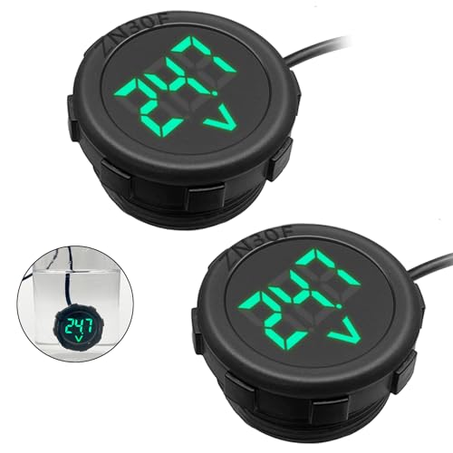 Hoembpn 2Pcs DC 4V-100V Afficheur Numérique Voltmètre LED Voiture Étanche Affichage Tension Batterie Testeur de Tension pour Moto, Bateau, Camion, Caravane,...