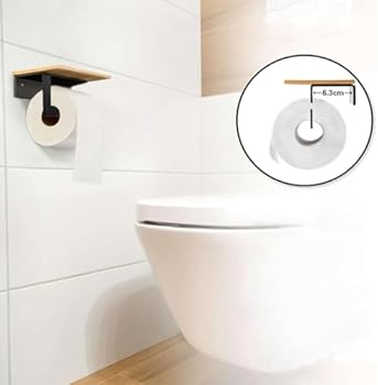 Porte-Papier Toilette Support Mural,Porte Rouleau Papier Toilette Papier Toilette Mural Aluminium Avec Etageres Spacieusespour Toilettes Et Cuisinessalle De Bainrangement 79340548