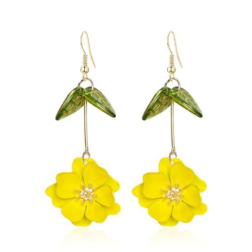 Yellow Dangle Earrings