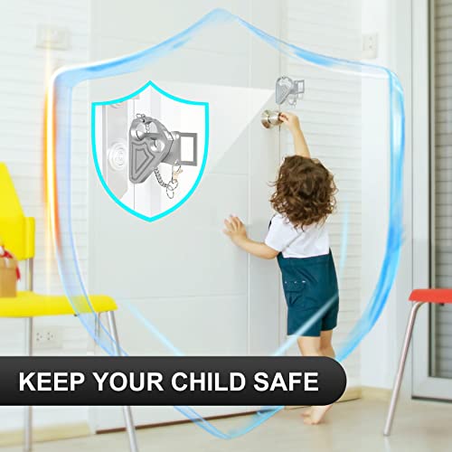 Portable Door Lock, Hotel Door Locks For Travelers Metal, Prevent Unauthorized Entry, Apartment Essentials, Home Security, Traveling Essentials #TOP7