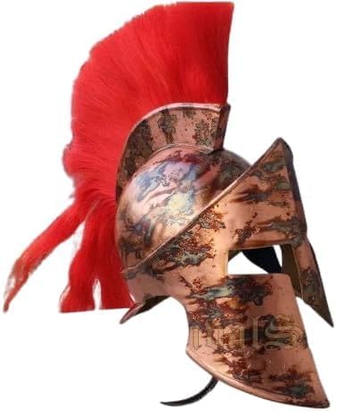 300 Spartan Leonidas King Medieval Greek Armor Helmet w Liner red