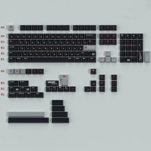 143 Keys Wasteboard Keycap Black Grey Color Cherry Profile 5 Side Dye-Sublimation PBT Custom Keycaps 1.5 Thick for Outemu Gateron Cherry Mx Switches Mechanical Keyboard
