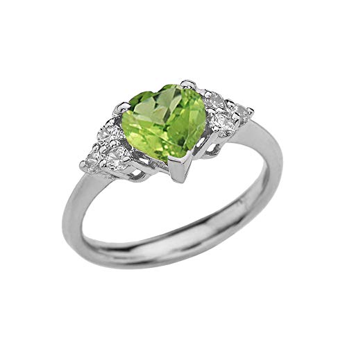 Sterling Silver Heart Birthstone Ring