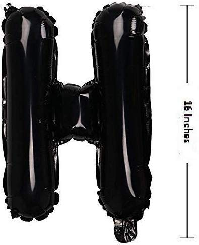 Rozi Decoration 16 Inch Happy Birthday Foil Letter Balloons | Red & Black Alphabet Balloons for Birthday Decoration, Kids Party & Room Decor β Pack of 13 Letters
