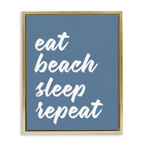 Coastal Beach Script Phrase, 25 x 31 Inch Canvas in Floater Frame