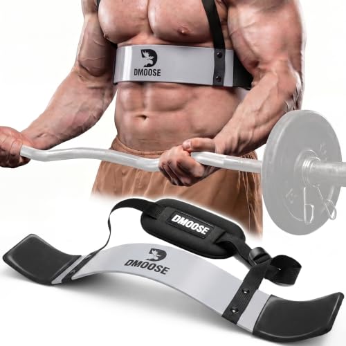 DMoose Arm Blaster for Biceps Triceps Men, Bicep Blaster for Bodybuilding Muscle Strength, Bicep Curl Support Isolator Training Workout Equipment with Adjustable Strap Neoprene Padding