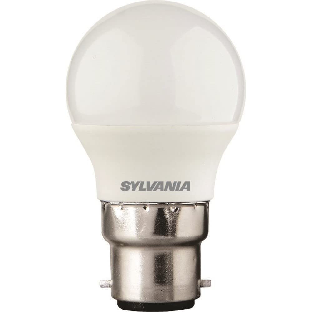 Sylvania Light 6.5W Led Golf Ball Bulb, B22, 2700K, 806Lm, Non-Dimmable