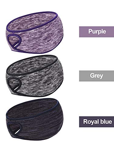 Blulu B07K6FK2Z8 3 Pieces Women Ponytail Headband Winter Ear Warmer Running Headbands Yoga Hair Band Sports Earmuff thumb #4