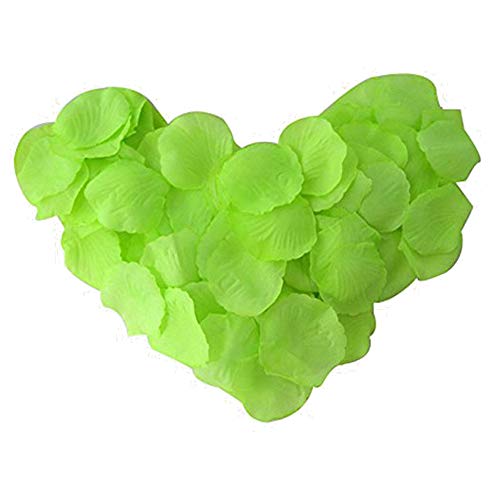 EMAXELER Green Silk Rose Flower Petals for Wedding Table Confetti Bridal Party Decoration - 1000pcs