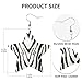 Swono Zebra Leather Earrings Safari African Animal Black and White Print Pattern Beautiful Stripes Star Faux Leather Earring Lightweight Dangle Drop Earrings for Women