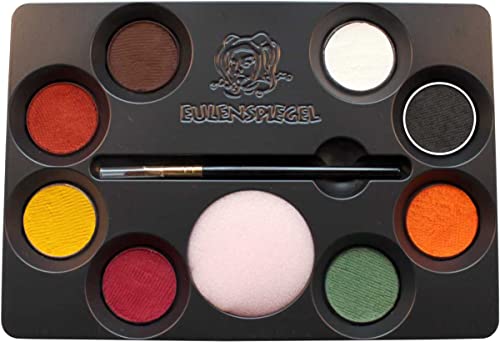 Eulenspiegel 208038 - Palette Trucco Maschere Animali, 8 Colori Professionali Acquatici, 1 Spugna, 1 Pennello, 1 Guida Al Trucco - 4