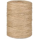 PerkDecor Jute Twine 3MM x 350FT Jute Rope for Crafts Gardening Garden Plant Gift Wrapping Art Decoration Packing Material Christmas Twine Bulk Heavy-Duty (Brown 3mm* 350ft)