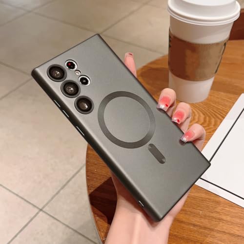 Charge sans fil fluide via étui magnétique pour Samsung Galaxy S22 Plus gris mat