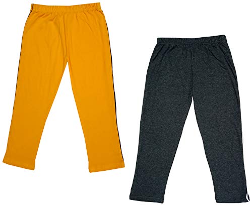 Image of indi weaves Girls Super Soft Cotton Solid Capri Pants Pack of 2